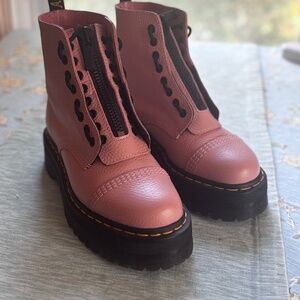 Dr Martens Sinclair Milled Nappa Leather Platform Boots